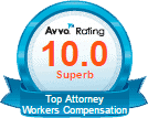 10/10 avvo rating badge for top attorney workers compensation lawyers